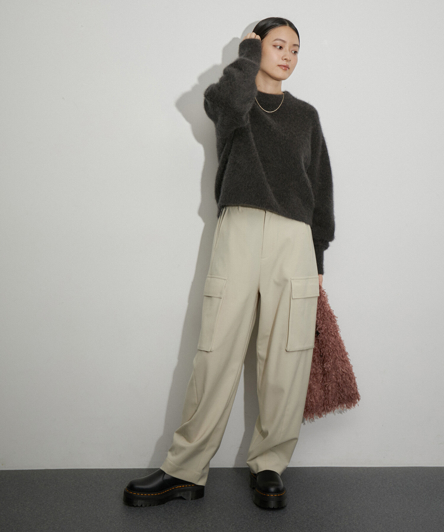 ADAM ET ROPE'「【サステナブル】フリンジトート」|ハンドバッグ|