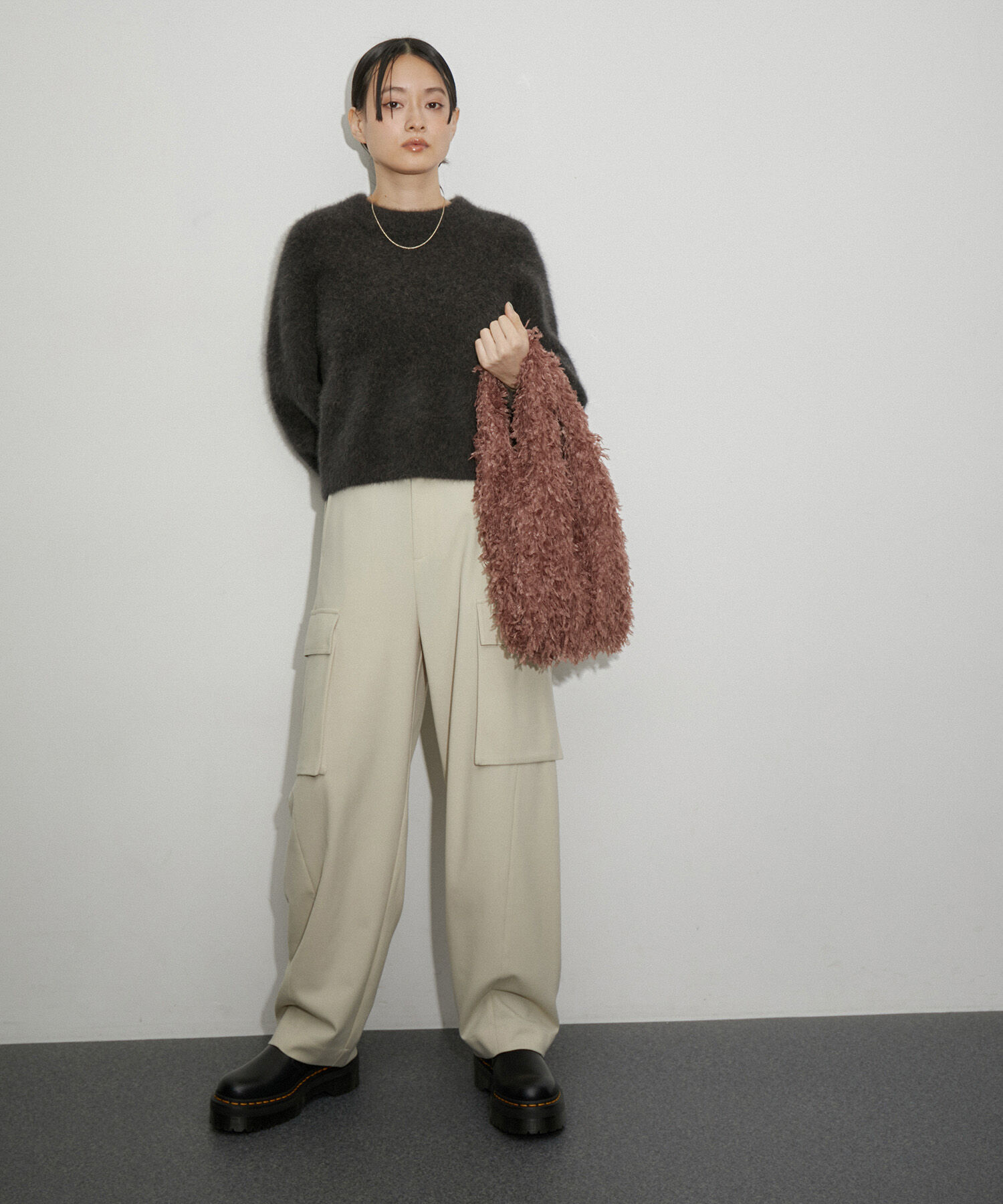 ADAM ET ROPE'「【サステナブル】フリンジトート」|ハンドバッグ|