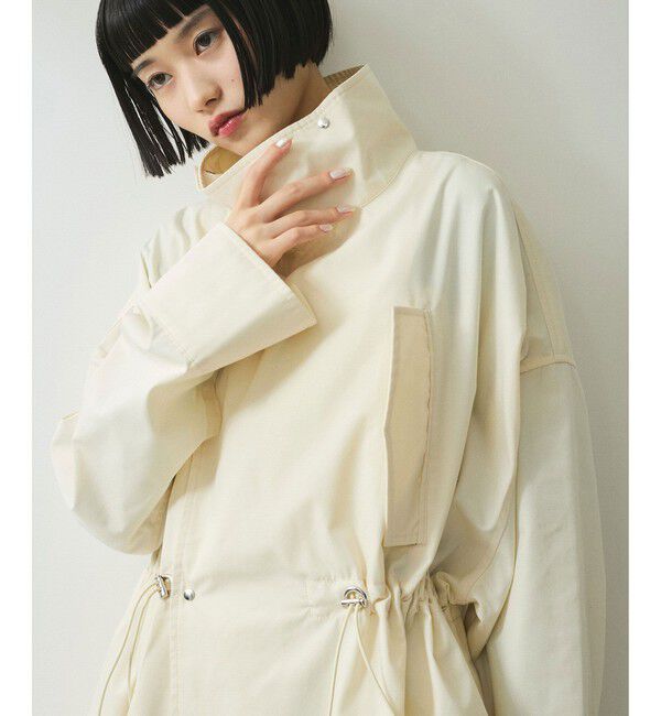 ADAM ET ROPE'「【WEB限定】スタンドカラーハーフモッズコート」|ミリタリー・モッズコート|