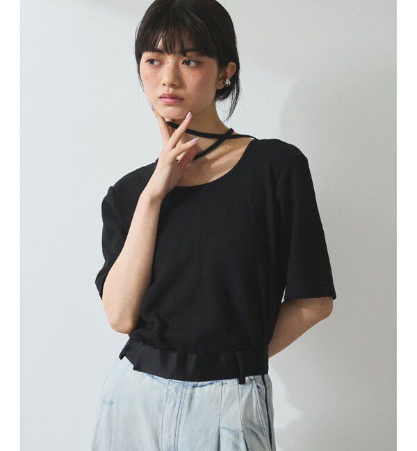 ADAM ET ROPE'「【WEB限定】ブークレリブリボンTシャツ」|Tシャツ・カットソー|