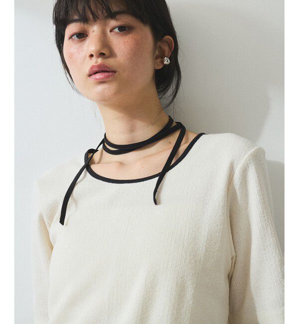 ADAM ET ROPE'「【WEB限定】ブークレリブリボンTシャツ」|Tシャツ・カットソー|