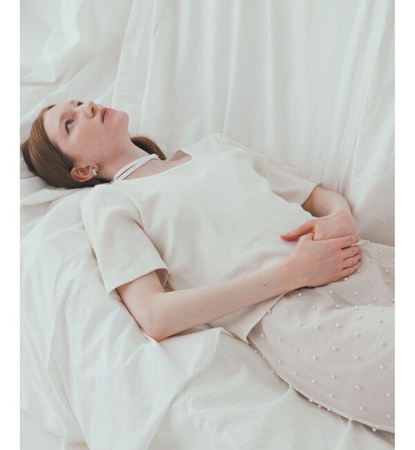 ADAM ET ROPE'「【WEB限定】ブークレリブリボンTシャツ」|Tシャツ・カットソー|