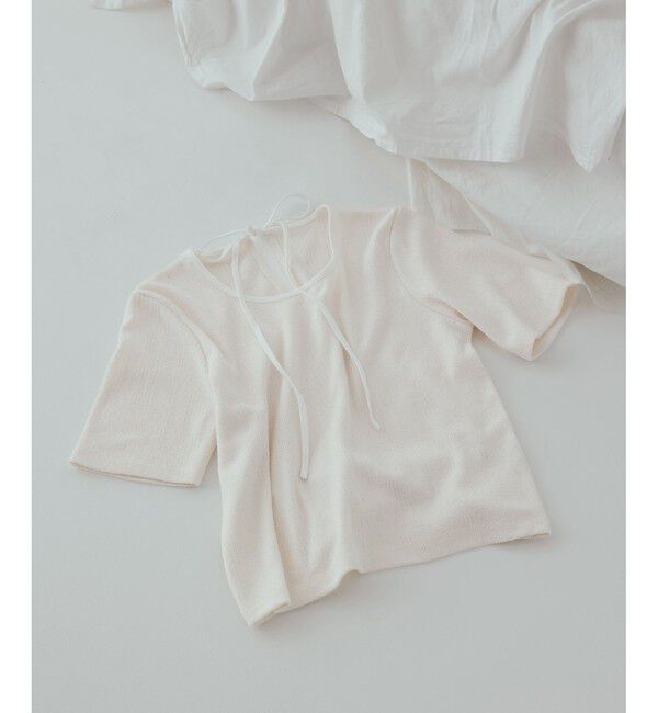 ADAM ET ROPE'「【WEB限定】ブークレリブリボンTシャツ」|Tシャツ・カットソー|