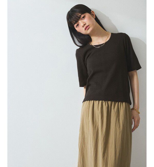 ADAM ET ROPE'「【WEB限定】ブークレリブリボンTシャツ」|Tシャツ・カットソー|ブラウン(20)