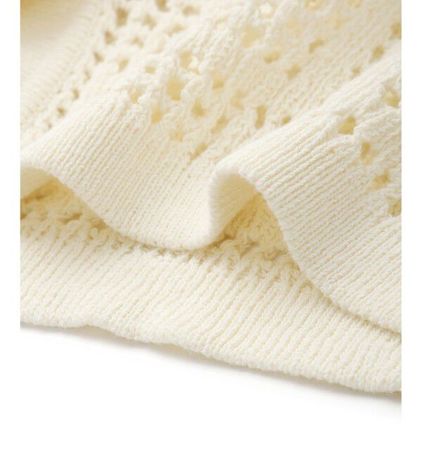 ADAM ET ROPE'「【サステナブル】クロシェライクカーディガン」|カーディガン|