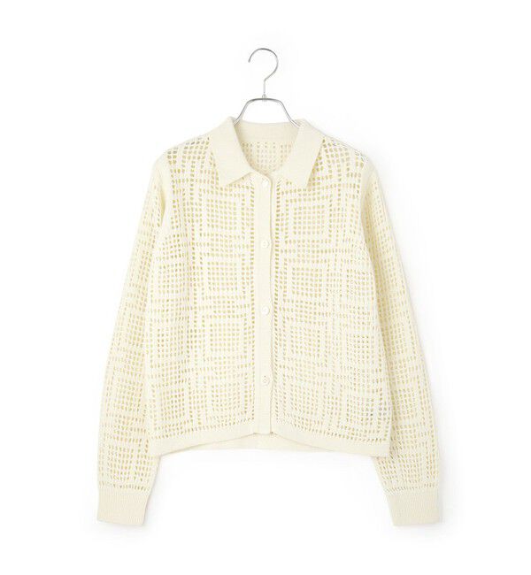 ADAM ET ROPE'「【サステナブル】クロシェライクカーディガン」|カーディガン|