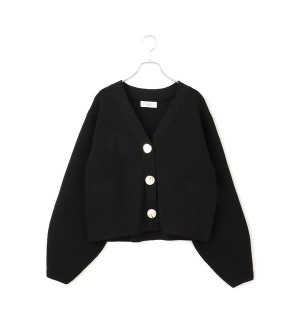 ADAM ET ROPE' セレクトネックウェーブボタンカーディガン WEB限定】・【サステナブル】セレクトネックウェーブボタン