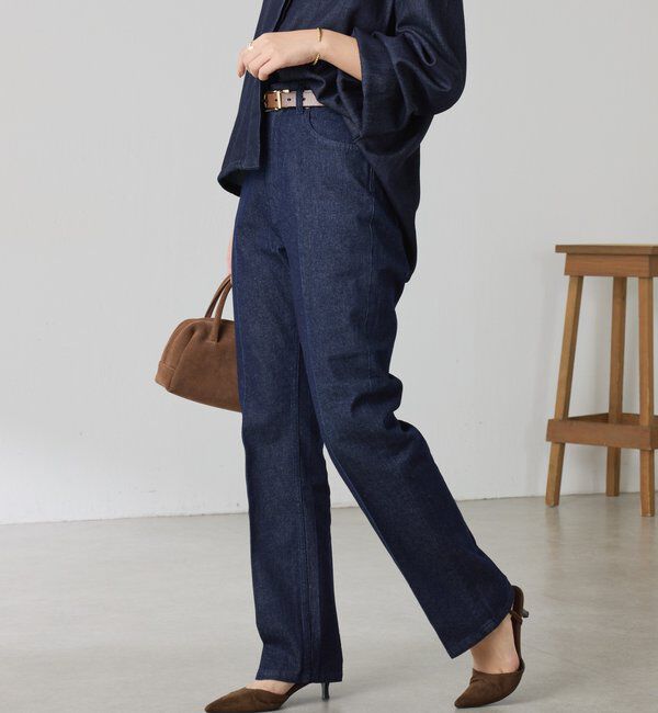  「Q.anosストレートデニム」|デニム|インディゴブルー
