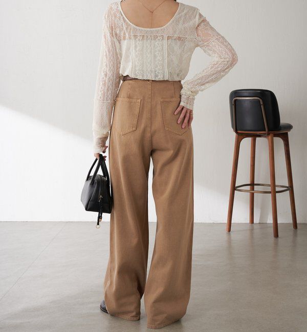  「QanosレースパッチワークロンT」|Tシャツ・カットソー|