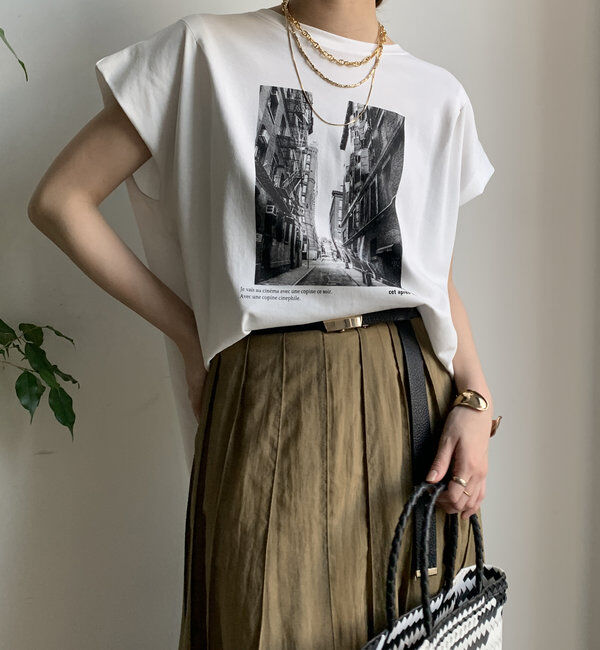  「【WEB限定】バックジップフォトプリントTEE」|Tシャツ・カットソー|オフホワイト