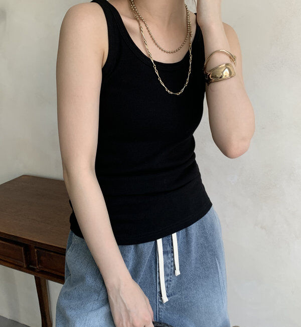  「【新色追加】リブタンク」|Tシャツ・カットソー|