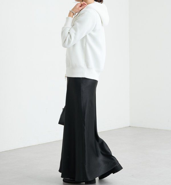  「【WEB限定/キレイめ上品】スポンジダンボールZIPパーカーカットソー」|パーカー|