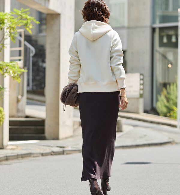  「【WEB限定/キレイめ上品】スポンジダンボールZIPパーカーカットソー」|パーカー|