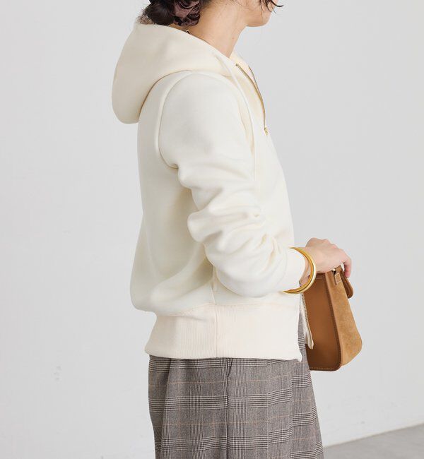  「【WEB限定/キレイめ上品】スポンジダンボールZIPパーカーカットソー」|パーカー|