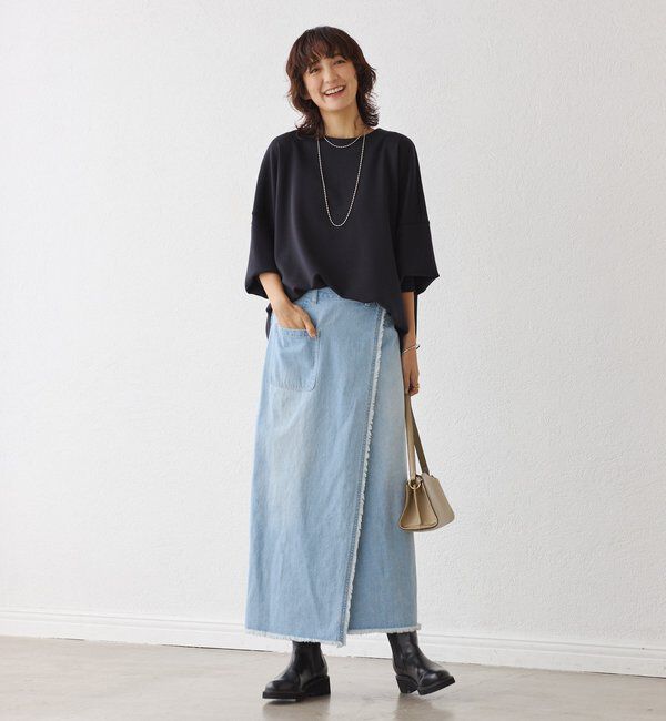  「【楽ちんキレイ】ダンボールポンチョプルオーバー」|Tシャツ・カットソー|