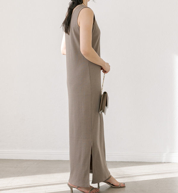  「【マイナス3kg/レビュー高評価☆】2WAYリブタンクワンピース」|ワンピース|