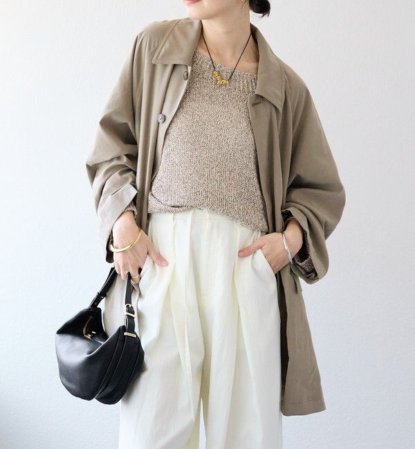  「予約【鮮度ある着こなしに】ストール付きテントコート」|その他|