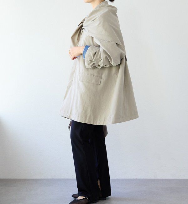  「予約【鮮度ある着こなしに】ストール付きテントコート」|その他|