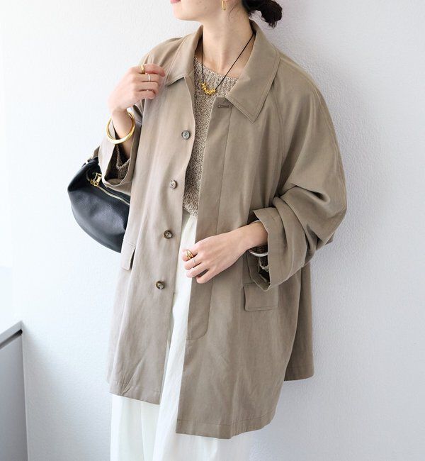  「予約【鮮度ある着こなしに】ストール付きテントコート」|その他|