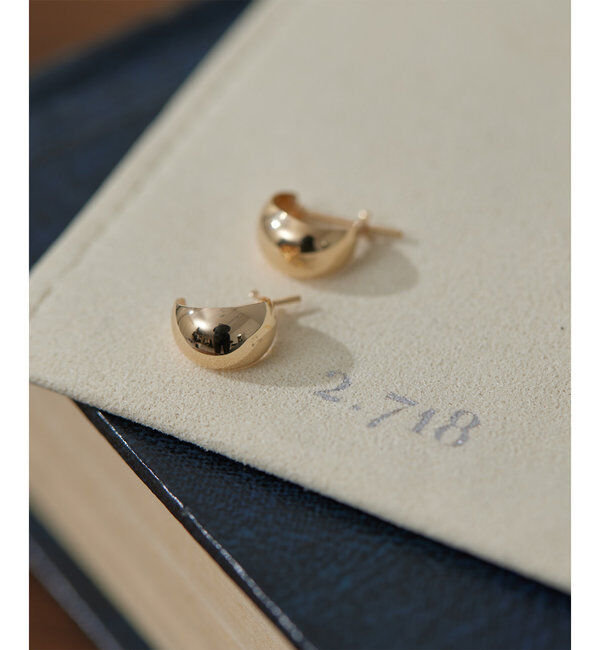  「【2.718】フープスモールピアス」|リング|ゴールド