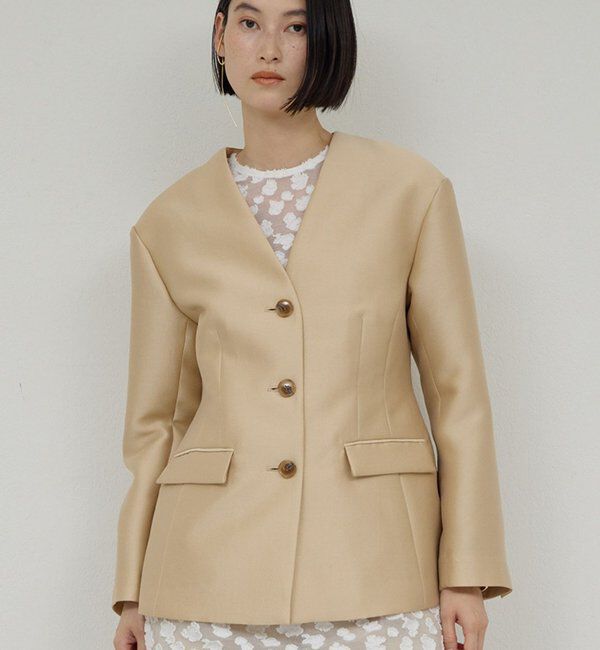  「【セットアップ対応】シルキーダブルクロスジャケット」|その他|