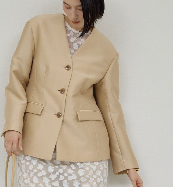  「【セットアップ対応】シルキーダブルクロスジャケット」|その他|