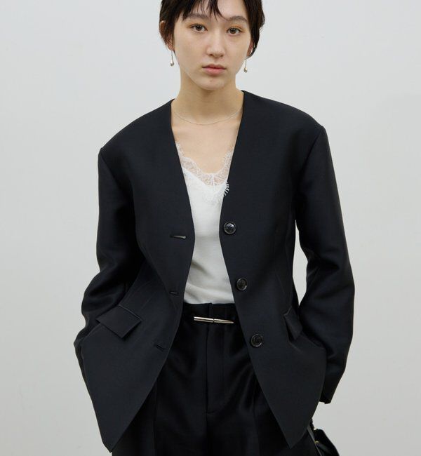  「【セットアップ対応】シルキーダブルクロスジャケット」|その他|