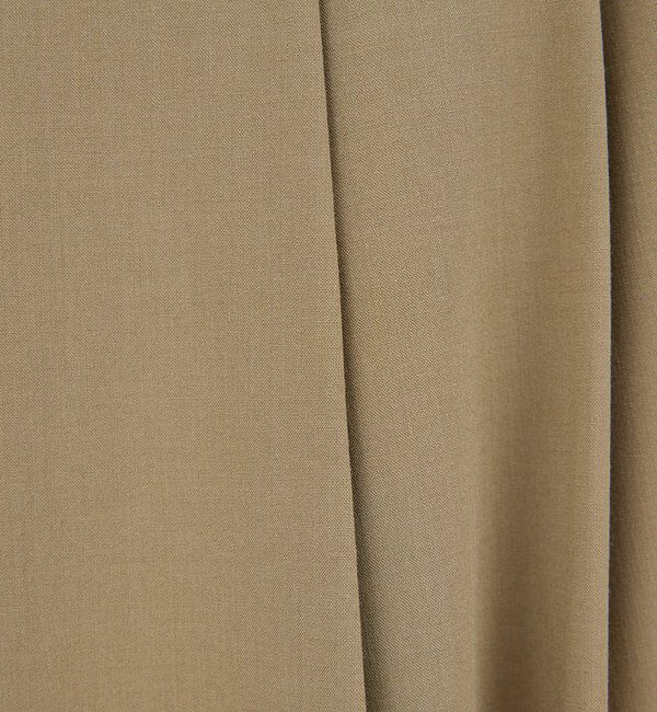  「【手洗い可】梳毛タックワイドパンツ」|チノ|