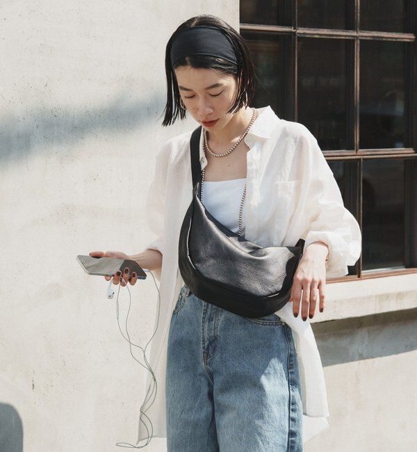  「ソフトレザーラウンドショルダーバッグ」|ショルダー・メッセンジャー|