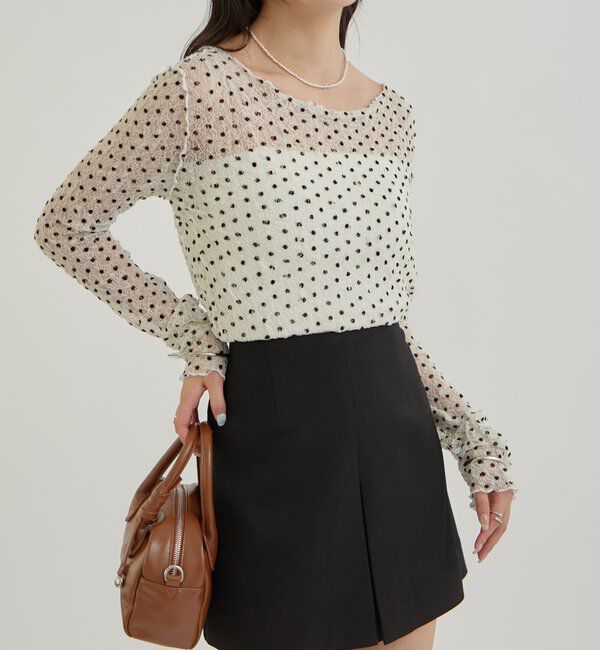  「ドットレースプルオーバー」|Tシャツ・カットソー|