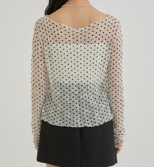  「ドットレースプルオーバー」|Tシャツ・カットソー|