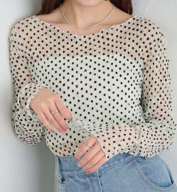 「ドットレースプルオーバー」|Tシャツ・カットソー|