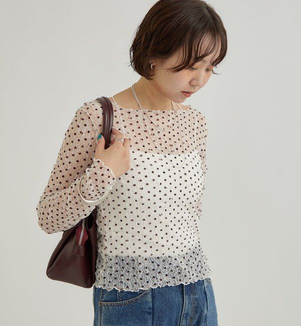  「ドットレースプルオーバー」|Tシャツ・カットソー|