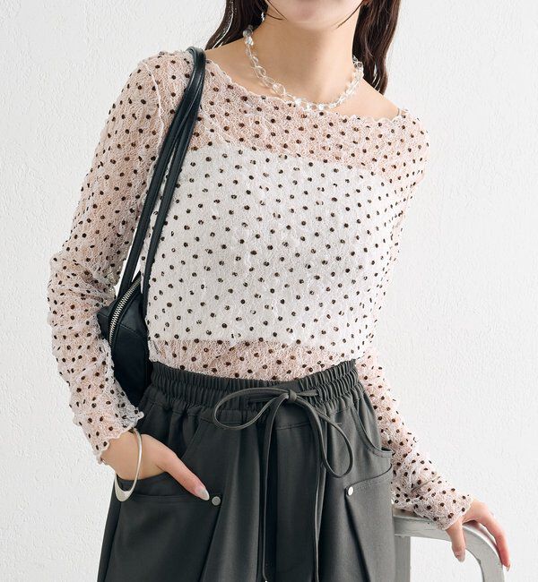  「ドットレースプルオーバー」|Tシャツ・カットソー|