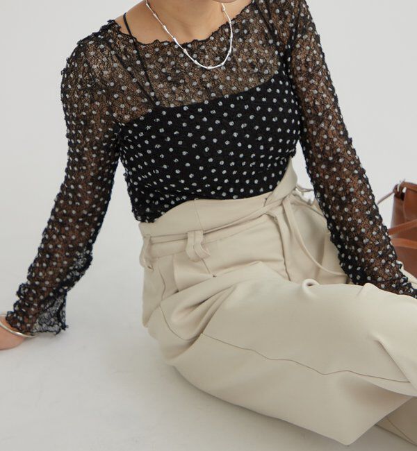  「ドットレースプルオーバー」|Tシャツ・カットソー|