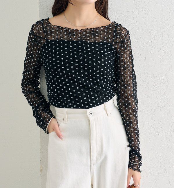  「ドットレースプルオーバー」|Tシャツ・カットソー|