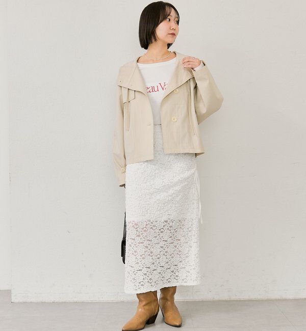  「スタンドカラーショートトレンチ」|トレンチコート|