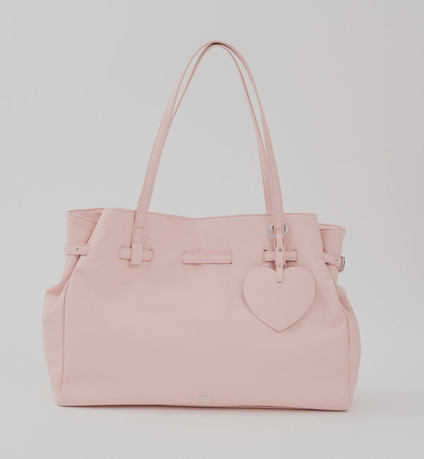  「【5色展開/通勤・通学に◎】チャーム付きベルトデザインBIGトートバッグ」|トートバッグ|