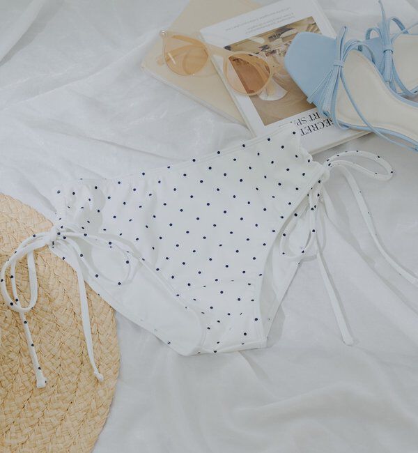  「【水着/ショーツ】サイドレースアップショーツ」|ビキニ|ホワイトその他3