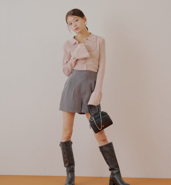  「【REVIVAL/WEB限定】チャーム付タックショートパンツ」|チノ|