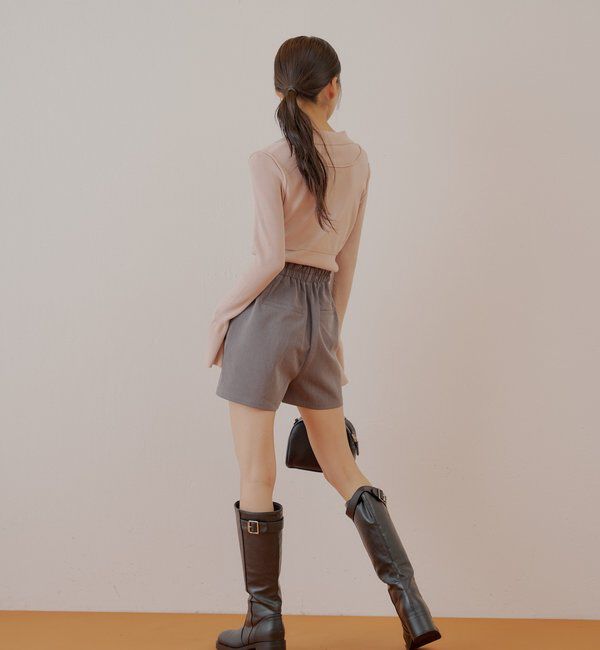  「【REVIVAL/WEB限定】チャーム付タックショートパンツ」|チノ|