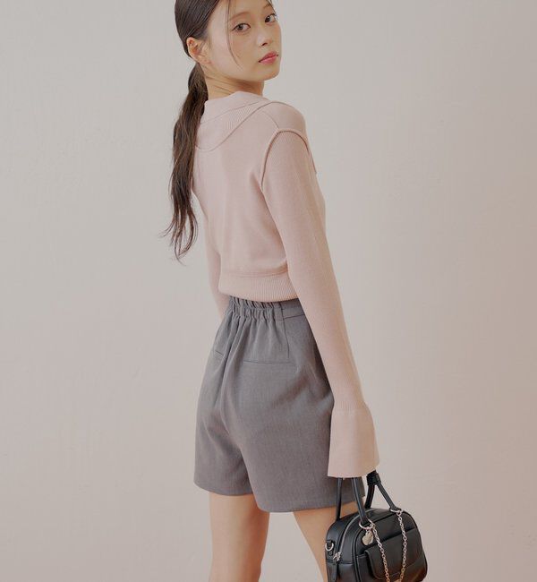  「【REVIVAL/WEB限定】チャーム付タックショートパンツ」|チノ|