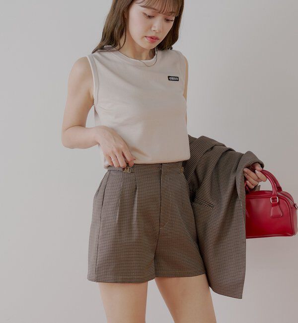  「【REVIVAL/WEB限定】チャーム付タックショートパンツ」|チノ|