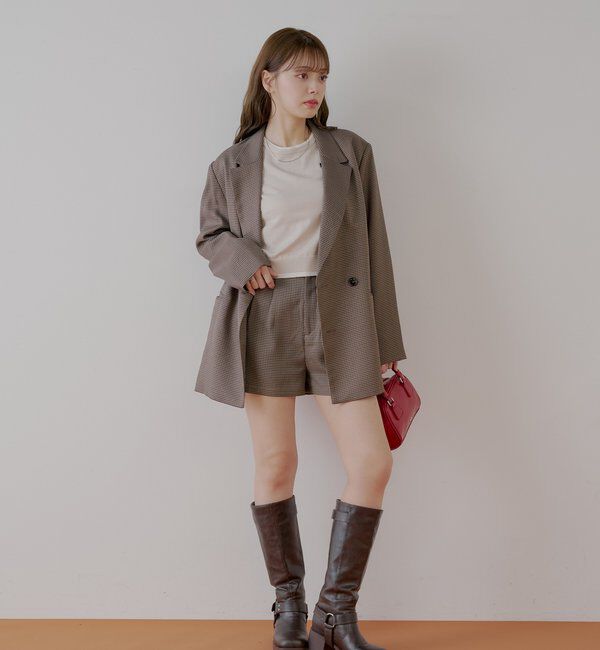  「【REVIVAL/WEB限定】チャーム付タックショートパンツ」|チノ|