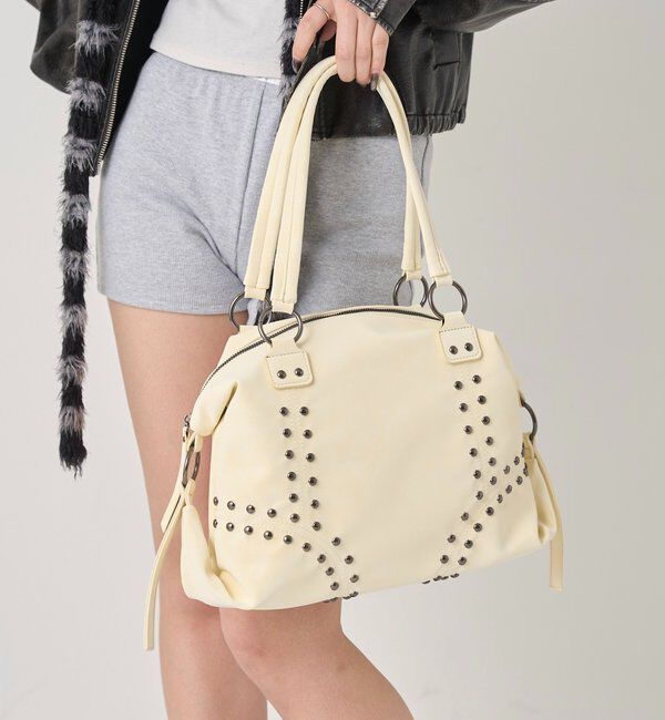  「STUDDED SHOULDER BAG/スタッズショルダーバッグ」|トートバッグ|