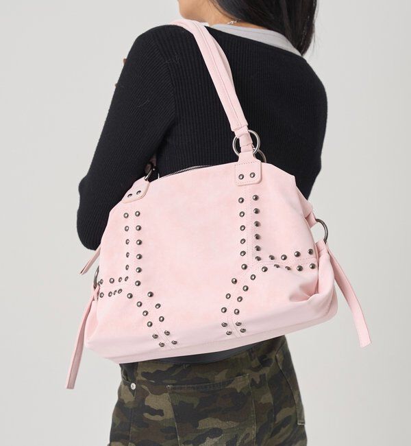 「STUDDED SHOULDER BAG/スタッズショルダーバッグ」|トートバッグ|