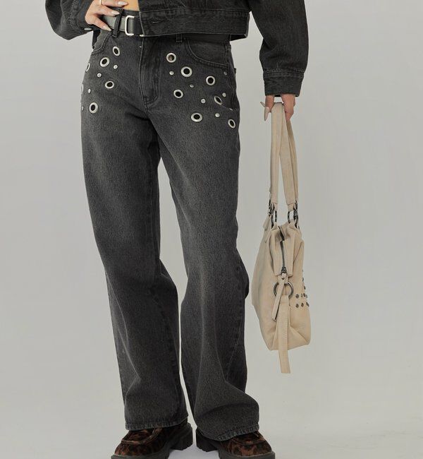  「EYELET LOW RISE DENIM /アイレットローライズデニム」|デニム|