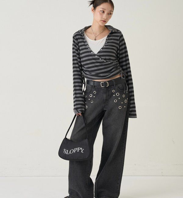  「EYELET LOW RISE DENIM /アイレットローライズデニム」|デニム|