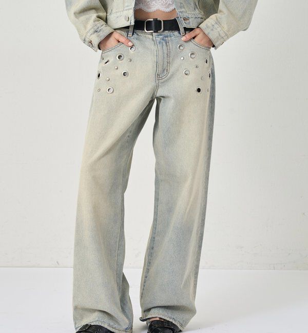  「EYELET LOW RISE DENIM /アイレットローライズデニム」|デニム|