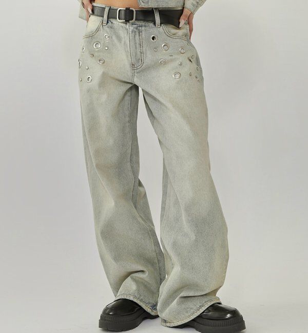  「EYELET LOW RISE DENIM /アイレットローライズデニム」|デニム|